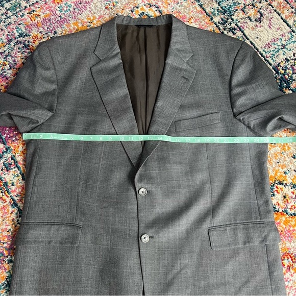 Vintage Burberry London Boyds Philadelphia 100% Wool Gray Pinstripe 50 Regular - Picture 11 of 16